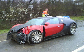Primul Bugatti Veyron avariat