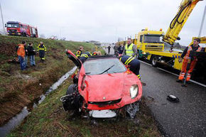 Ferrari F430 Spider, distrus in Olanda