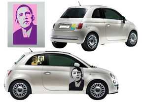 Ultima moda: Viniluri cu Obama pe Fiat 500