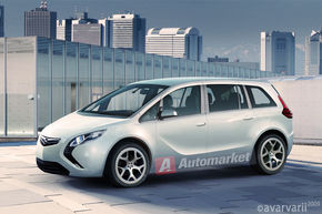Prima imagine prelucrata digital cu noul Opel Zafira