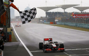 Button a castigat pe ploaie Marele Premiu al Chinei