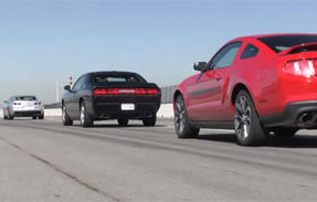 VIDEO: Test cu cele mai puternice muscle-car-uri americane