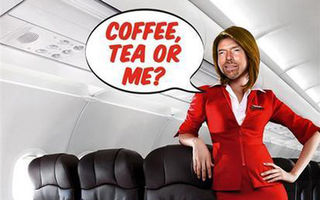 Richard Branson va fi "stewardesă" pentru compania AirAsia