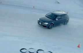 VIDEO: Spectacol de drift pe zăpadă cu noul Audi RS3 Sportback