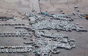 2300 de maşini Nissan şi Infiniti, "măturate" de tsunami