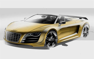 Primele schiţe ale viitorului Audi R8 GT Spyder