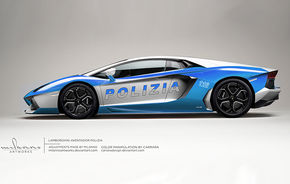 Ipoteze: Lamborghini Aventador în "uniformă" de poliţist