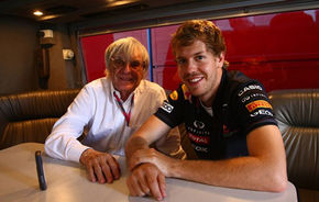 Ecclestone: "Victoriile lui Vettel, mai valoroase decât cele ale lui Schumacher"