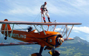 Solberg a făcut acrobaţii aeriene în Elveţia