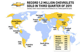 Vânzări record pentru Chevrolet în al treilea trimestru al anului