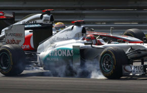 Schumacher, cel mai bun pilot la depăşiri în primul tur în 2011