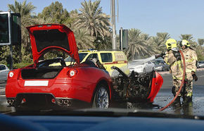 O nouă zi, un nou Ferrari 599 GTB incendiat