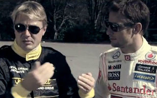 VIDEO: Hakkinen şi Button fac cerculeţe cu un Mercedes C63 AMG