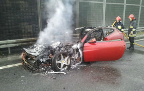 Un Ferrari FF a luat foc în Polonia