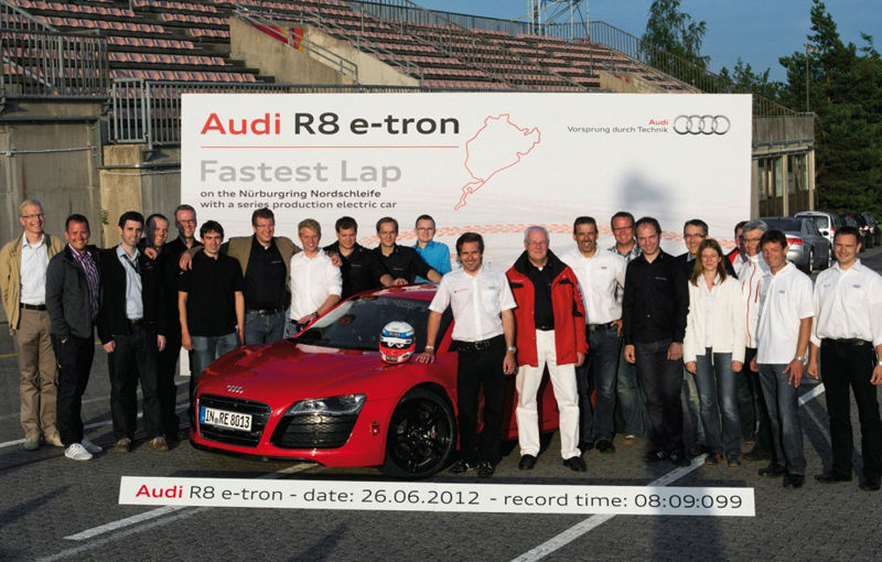 Record mondial pe Nurburgring pentru versiunea electrică a lui Audi R8 - Poza 8