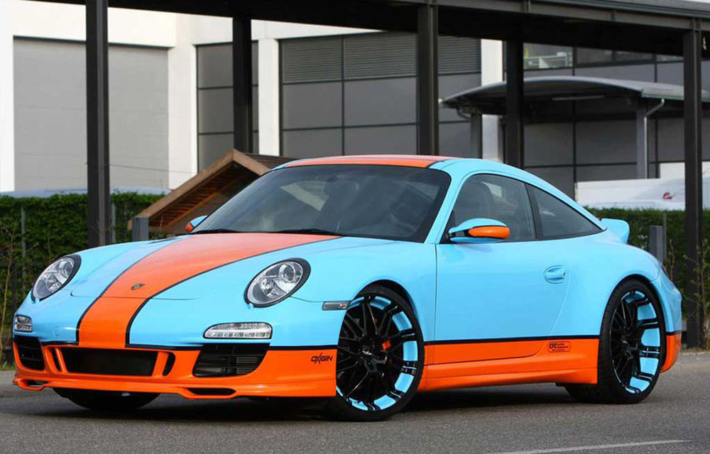 Porsche 911 modificat de Oxigin în stil Gulf Racing - Poza 1
