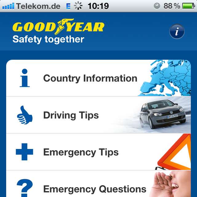 Goodyear a lansat aplicaţia Road Safety pentru iPhone şi Android - Poza 2