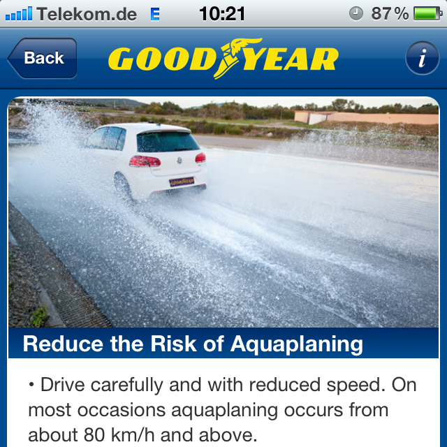 Goodyear a lansat aplicaţia Road Safety pentru iPhone şi Android - Poza 4