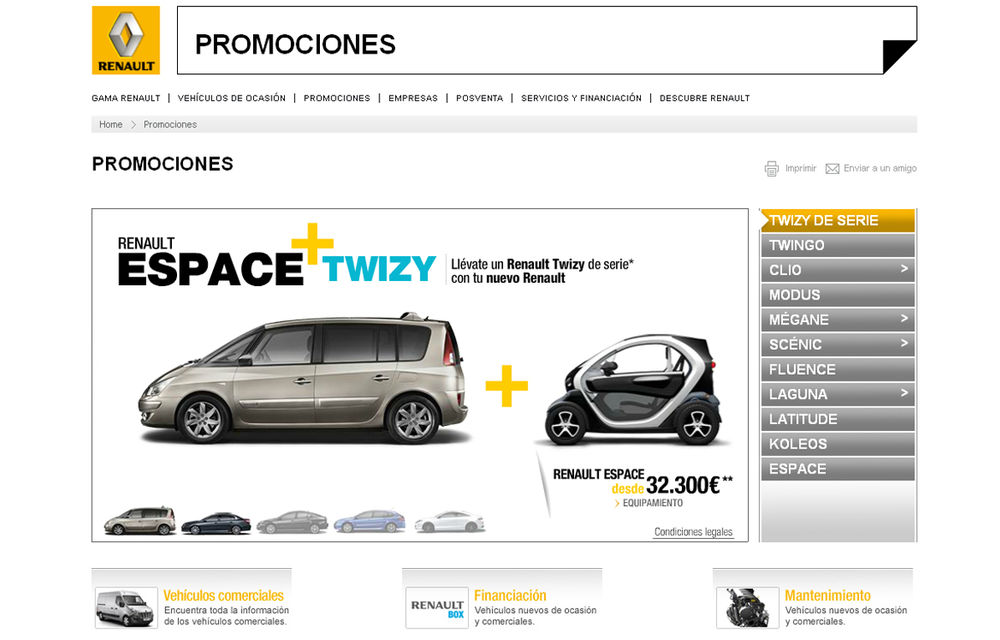 Renault oferă un Twizy gratis pentru clienţii spanioli care achiziţionează un model mare - Poza 1