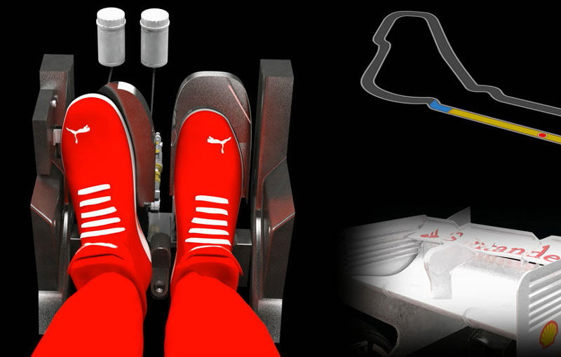 Ferrari activează sistemul DRS prin apăsarea unei pedale de lângă frâne - Poza 2
