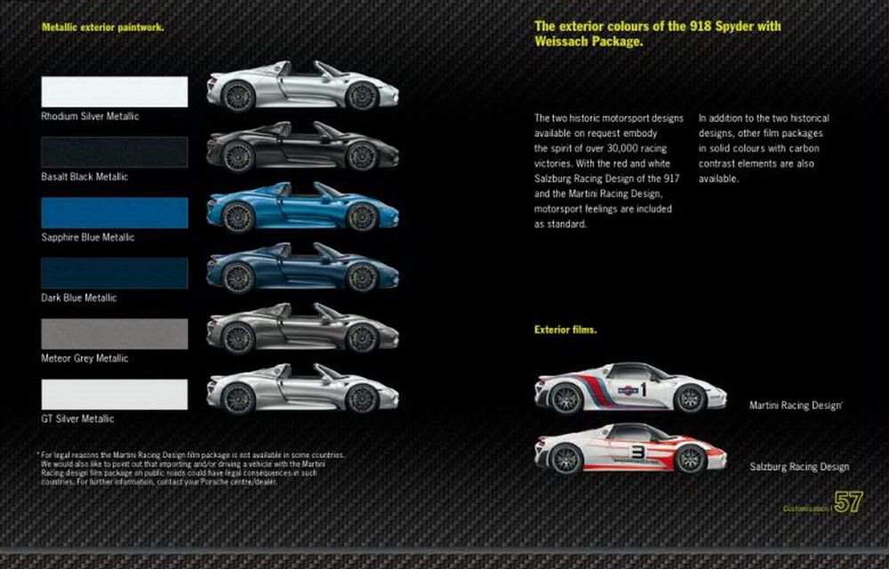 Noul Porsche 918 Spyder va avea printre opţionale o nuanţă de 50.000 de euro - Poza 10