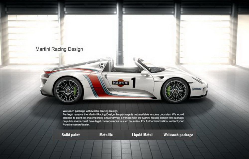 Noul Porsche 918 Spyder va avea printre opţionale o nuanţă de 50.000 de euro - Poza 6