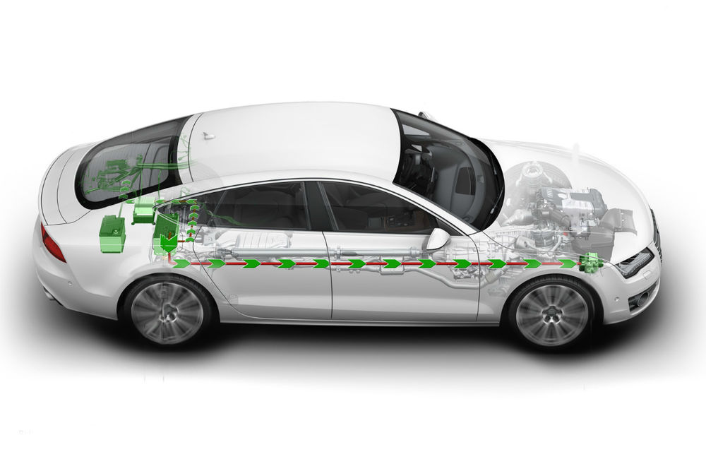 Audi dezvoltă un nou sistem hibrid, care gestionează puterea motorului cu ardere internă - Poza 1