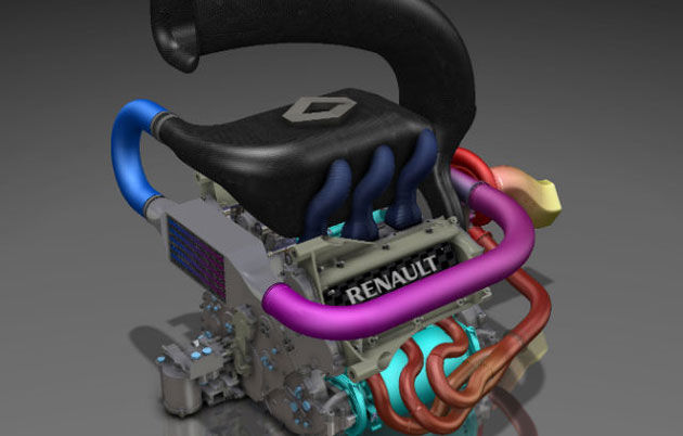 Renault a publicat prima fotografie cu noul motor V6 pentru 2014 - Poza 1