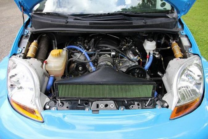 Unicul Chevrolet Matiz cu motor V8 de 550 CP se vinde cu 40.000 de euro - Poza 3