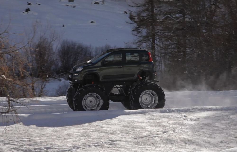 VIDEO: Fiat Panda 4x4 transformat în Monster Truck pentru un spot publicitar - Poza 2