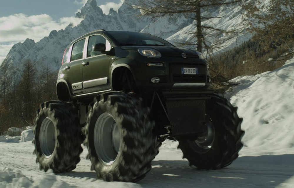 VIDEO: Fiat Panda 4x4 transformat în Monster Truck pentru un spot publicitar - Poza 1