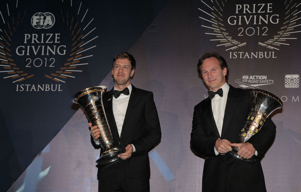Vettel şi Red Bull, premiaţi la Gala FIA 2012 - Poza 1