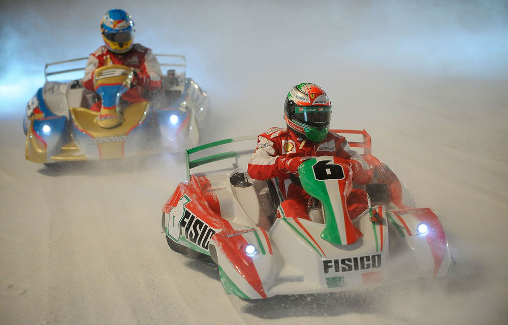 VIDEO: Alonso a câştigat cursa de karting pe gheaţă după un acroşaj cu Massa - Poza 7