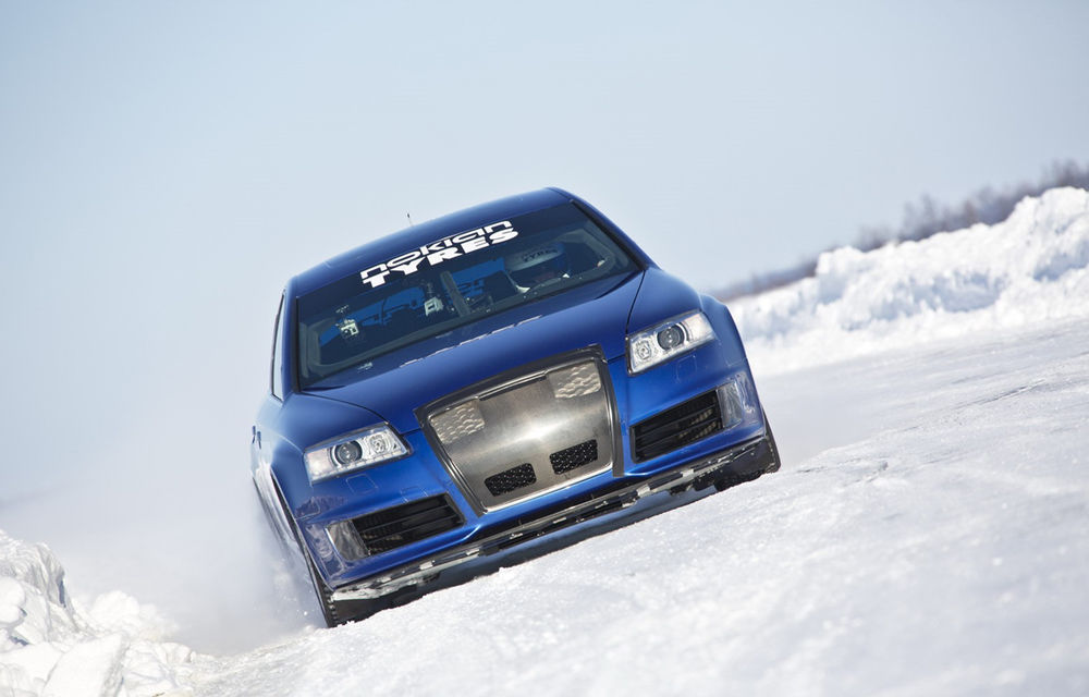 Nokian a doborât recordul de viteză pe gheaţă atingând 336 km/oră cu un Audi RS6 - Poza 10
