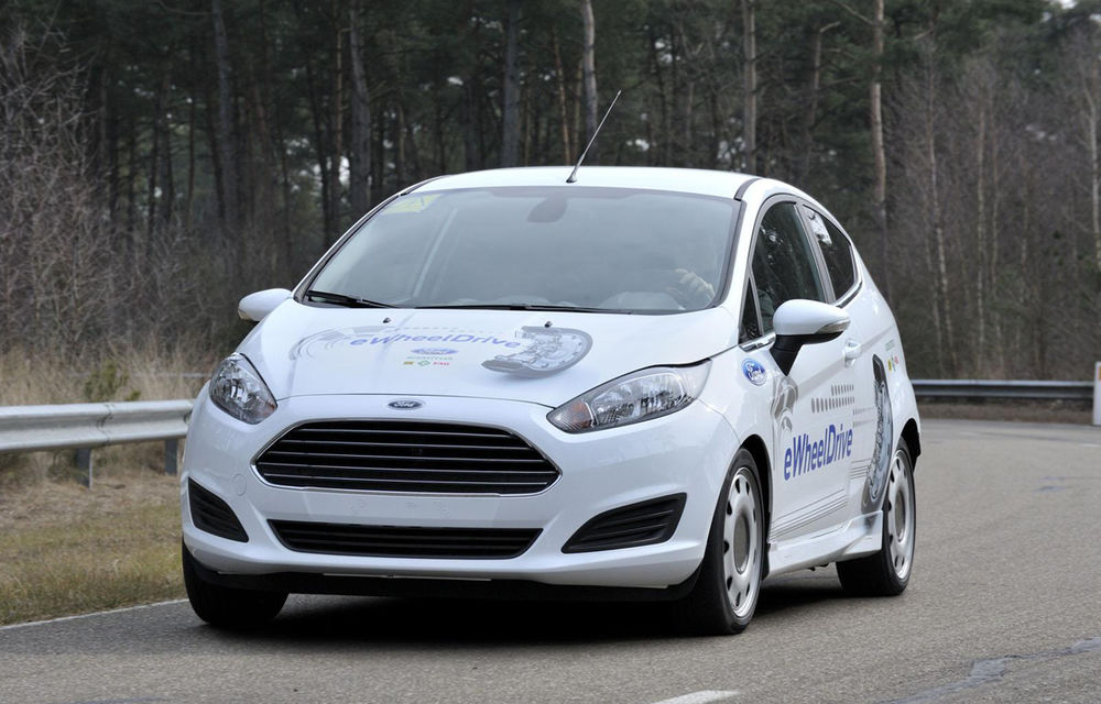 Ford Fiesta eWheelDrive - prototipul unui automobil propulsat de motoare electrice amplasate în roți - Poza 1