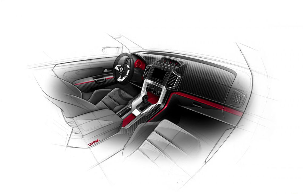 VW Amarok R-Style Concept: pick-up cu alură de atlet - Poza 6
