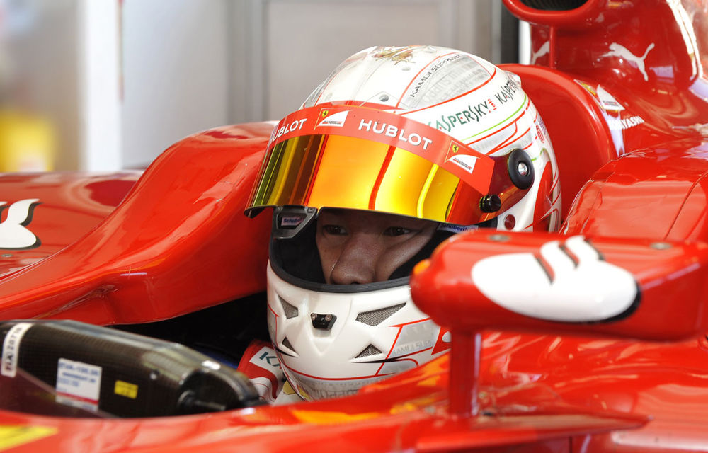 Kobayashi a testat pentru prima oară un monopost Ferrari - Poza 3