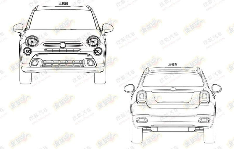 Fiat 500X, viitorul crossover al italienilor, deconspirat de schiţele de patent - Poza 2