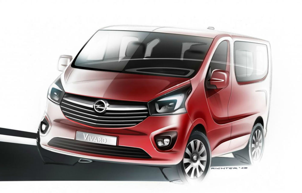 Noile generaţii Opel Vivaro şi Renault Trafic, anunţate de două schiţe oficiale - Poza 1