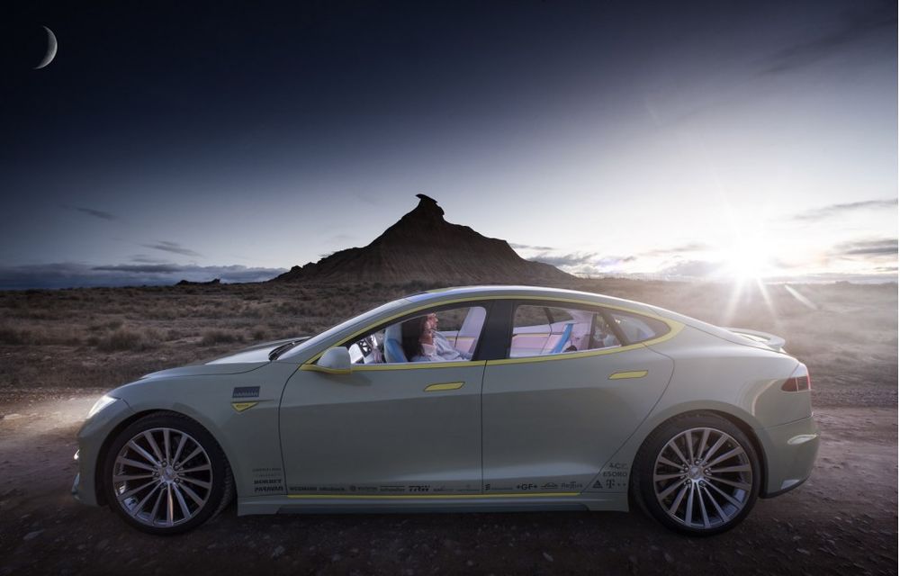 Rinspeed XchangE, un nou concept al elveţienilor, prezintă potenţialul maxim al lui Tesla Model S - Poza 4