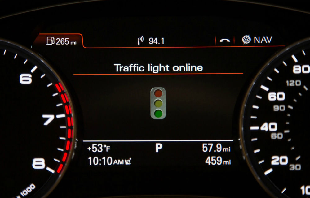 Audi: sistemul de recunoaştere a semafoarelor poate să reducă emisiile de CO2 cu 15% - Poza 1