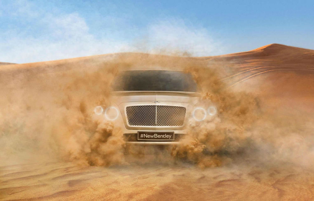 SUV-ul Bentley e tot mai aproape: avem prima imagine-teaser a viitorului model britanic - Poza 1
