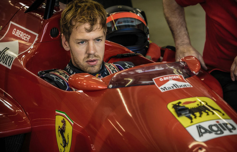Vettel a testat un monopost Ferrari din 1988 - Poza 1