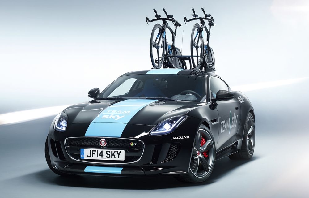 Jaguar F-Type Coupe primeşte un suport de biciclete unicat pentru Tour de France - Poza 1