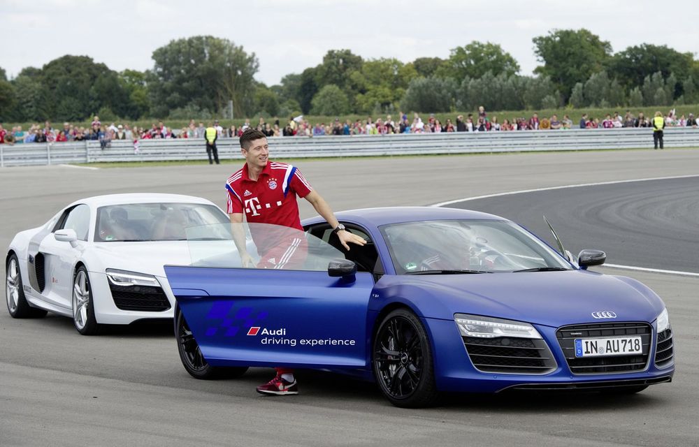Fotbaliştii echipei Bayern Munchen au primit o flotă Audi şi un curs de pilotaj cu R8 - Poza 15