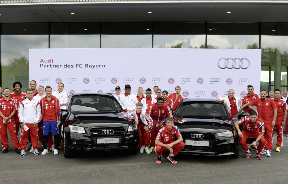 Fotbaliştii echipei Bayern Munchen au primit o flotă Audi şi un curs de pilotaj cu R8 - Poza 1