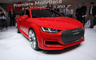 PARIS 2014 LIVE: Audi TT Sportback Concept prefigurează o nouă caroserie în gama sportivă a nemților