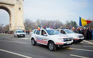 Poliţia îşi reînnoieşte flota. Ministerul Afacerilor Interne a cumpărat 450 de unităţi Dacia Duster 4x4