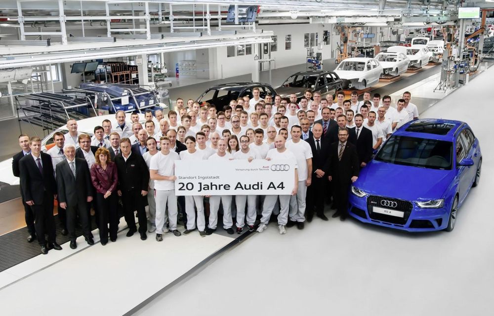 Audi aniversează 20 de ani de la lansarea lui A4 şi confirmă lansarea următoarei generaţii pentru 2015 - Poza 1