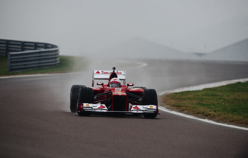 Galerie foto şi video: Vettel a efectuat primul test pentru Ferrari - Poza 24